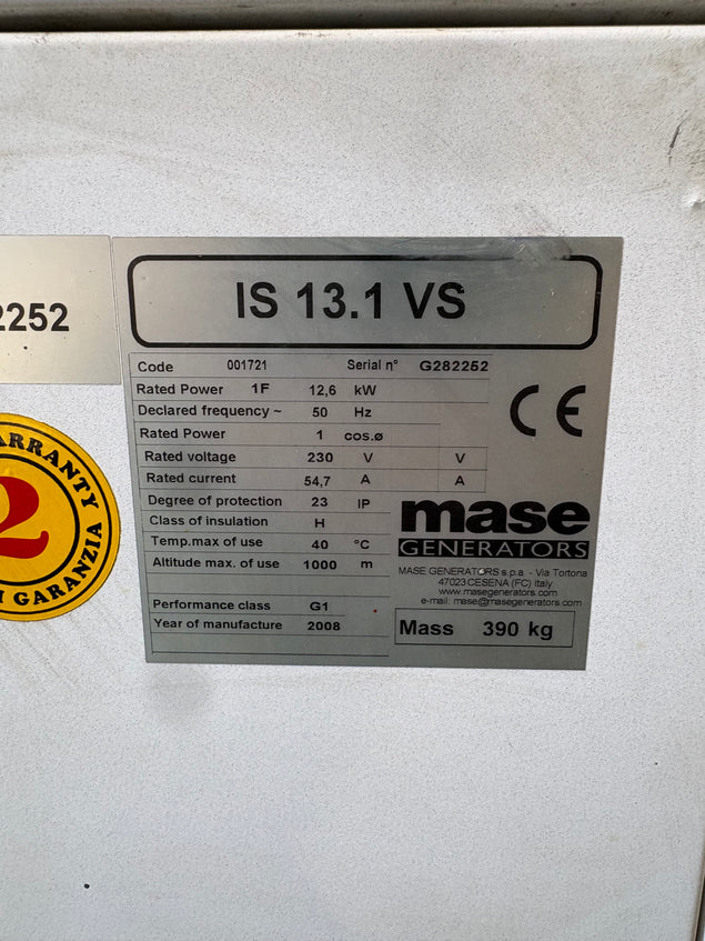 Mase IS13.1 13.1 KVA Scheepsgenerator 1500RPM