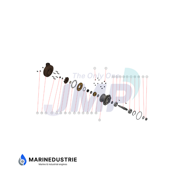 Mitsubishi S6A3 impellerpomp. - 42763-00200.