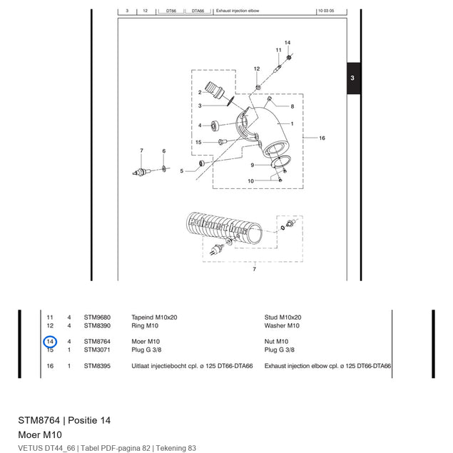 Moer M10 SW16 - Vetus - STM8764