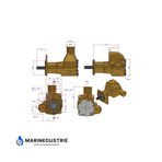 Impellerpomp Yanmar 6LY2-ST, 6LY2-STVY, 6LY2-WST, 6LY2-WDT, 6LY2-WDTZY, 6LY2M-WDT, 6LY2MWST, 6LYA-STP, 6LYA-STE, 6LYA-UTE, 6LY2-STE, 6LY2A-STP, 6LY2A-UTP.