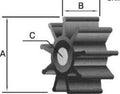 Impeller Vetus M2.05 M2.06 M2.13 M2.18 - STM8076 STM8061