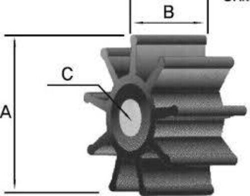 Impeller D1-13 D1-20 D1-30 Volvo Penta - 22222936 804696 897055 875808 3586497 3593659