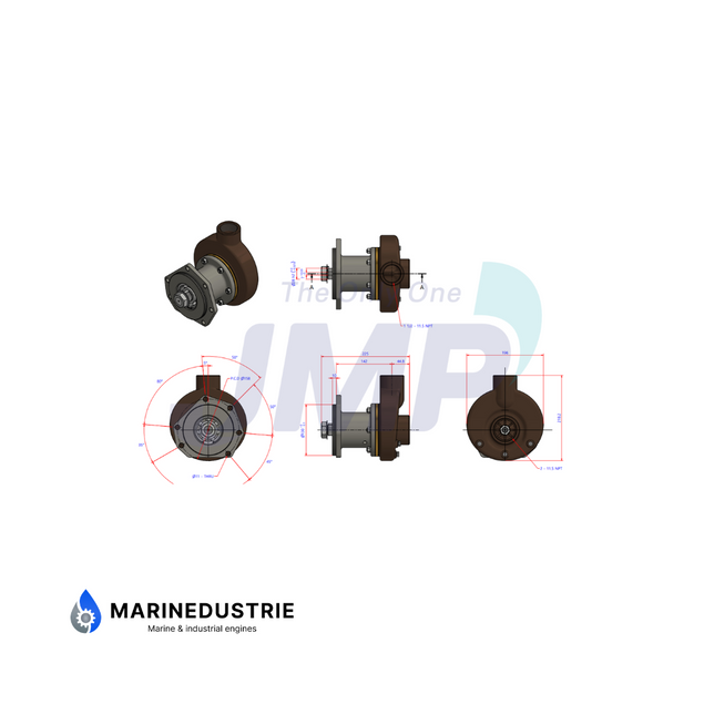 Mitsubishi S6A3 impellerpomp - 42763-00200.