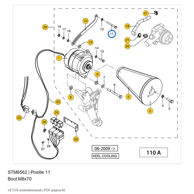 Bout M8x70 - Vetus - STM6562
