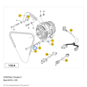 Bout M10 x 120 - Vetus - STM7642