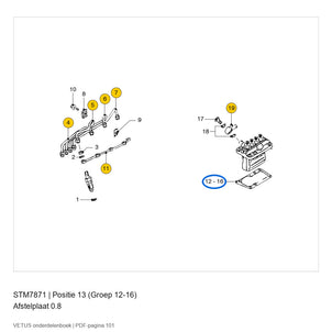 Afstelplaat 0.8 - Vetus - STM7871