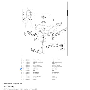 Bout M10x80 - Vetus - STM8111