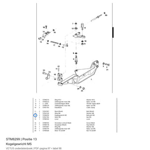 Kogelgewricht M5 - Vetus - STM8299