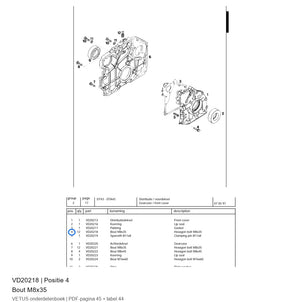 Bout M8x35 - Vetus - VD20218