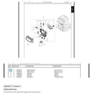 Oliekoelerhuis - Vetus - VD20817