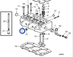 Testa cilindro Volvo Penta D1-30F - 21191604